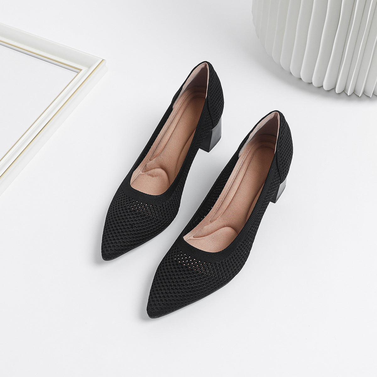 LatticeKnit ChunkStep Heels