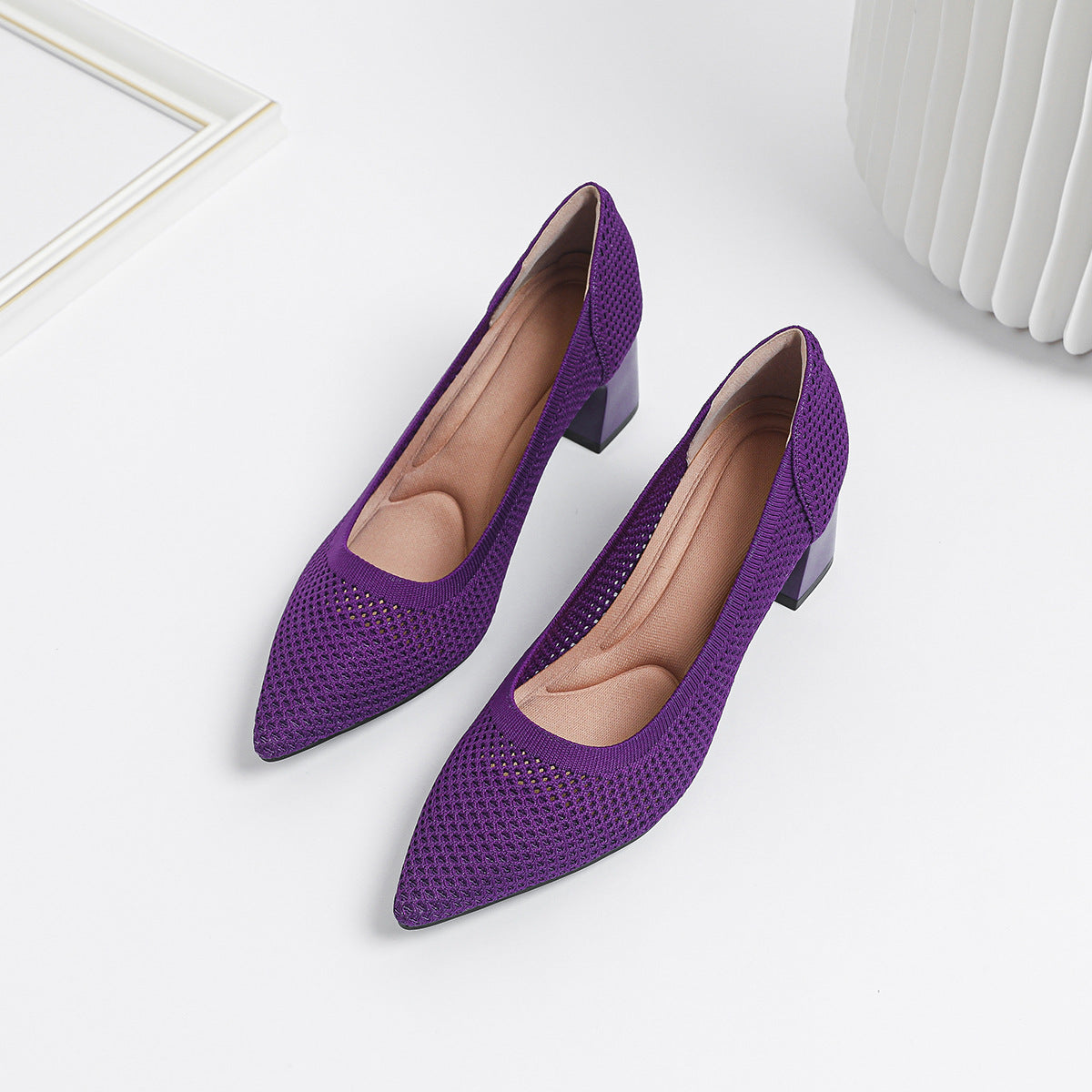 LatticeKnit ChunkStep Heels