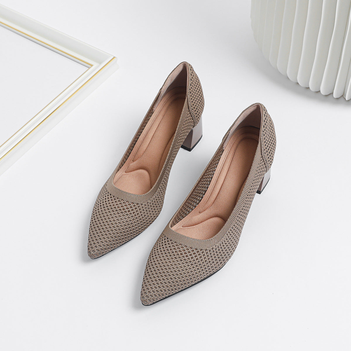 LatticeKnit ChunkStep Heels