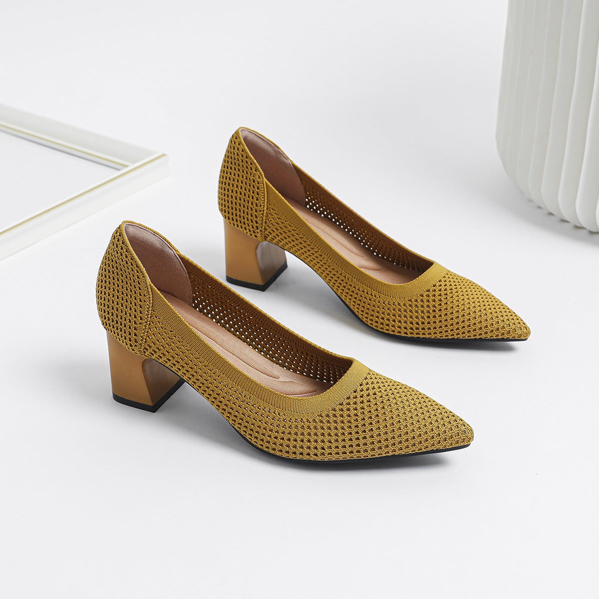 LatticeKnit ChunkStep Heels