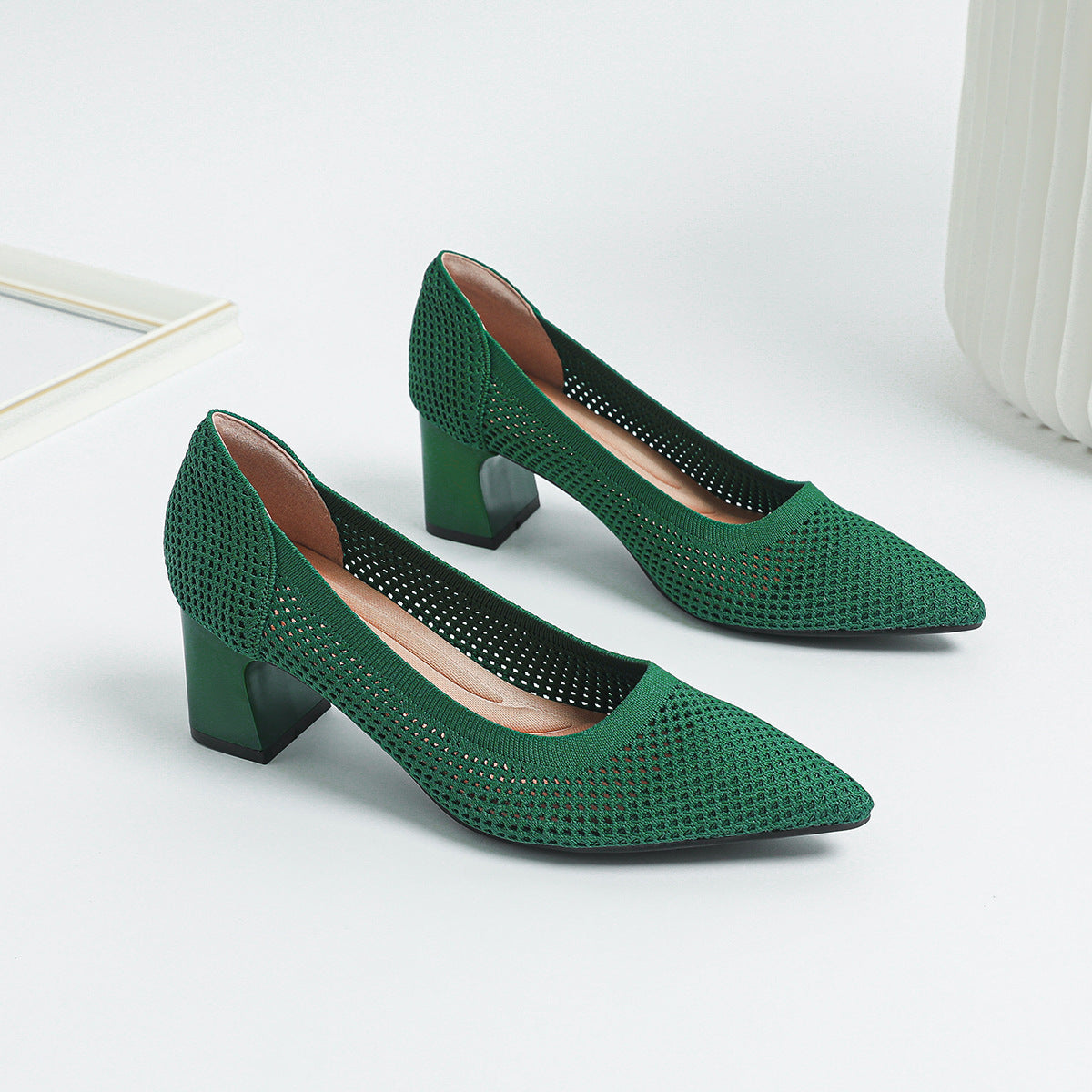 LatticeKnit ChunkStep Heels
