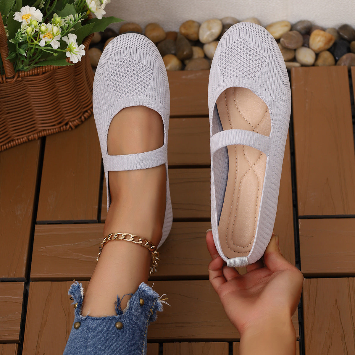 VentiKnit Rounde Mary Janes