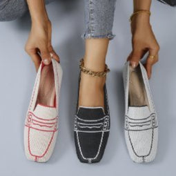SketchKnit Squaré Loafers