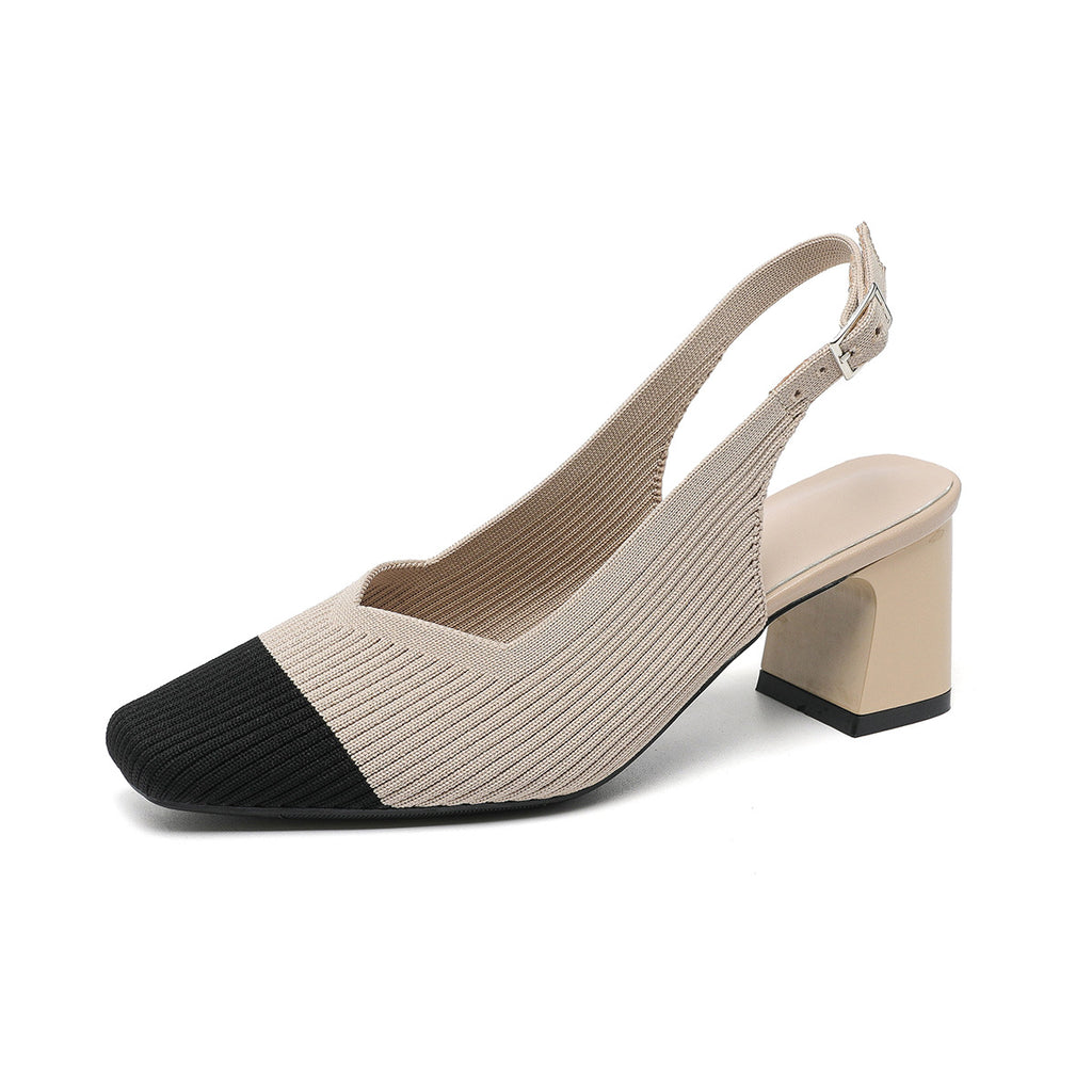 LineKnit Squaré BackSling Heels