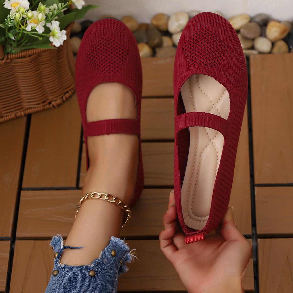 VentiKnit Rounde Mary Janes