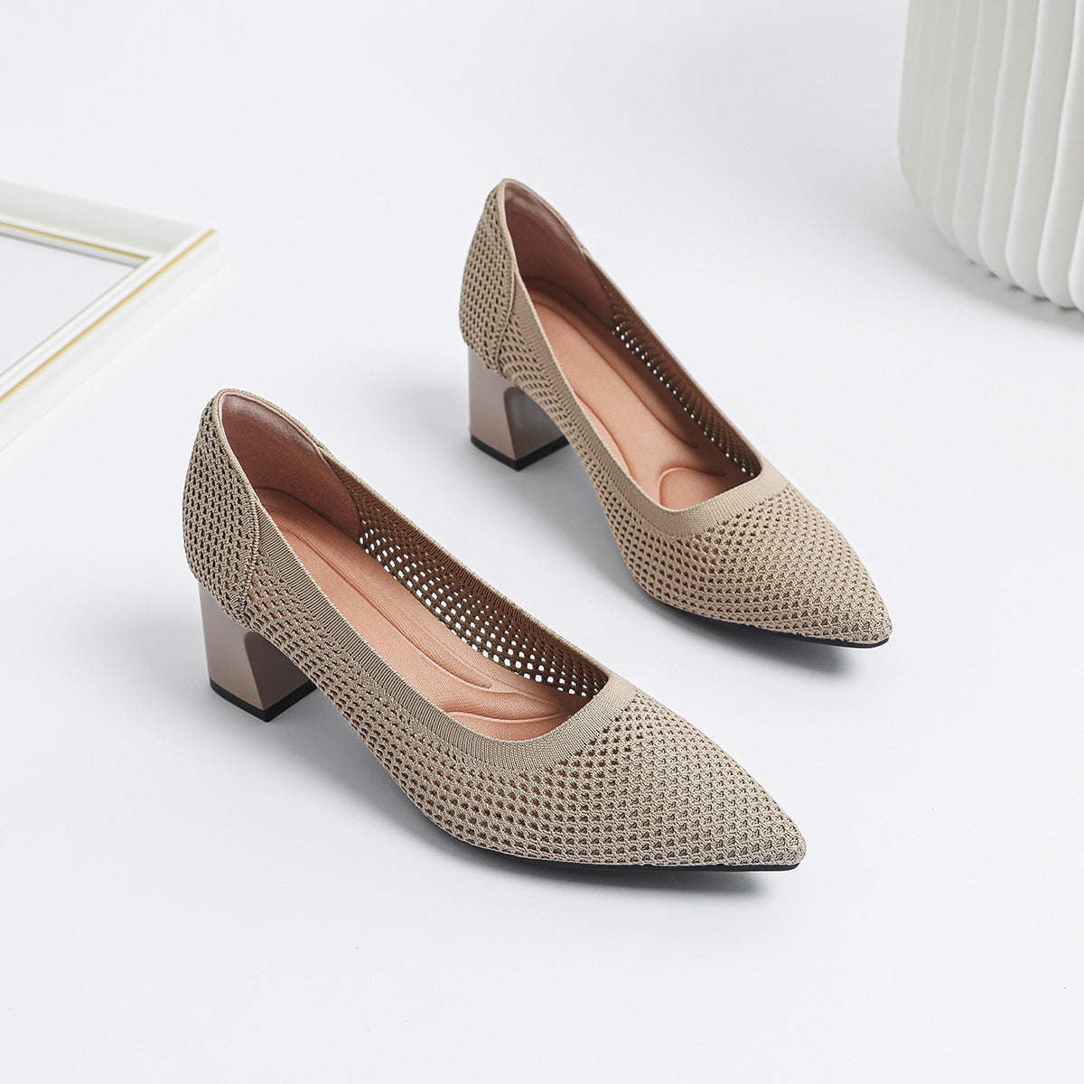 LatticeKnit ChunkStep Heels
