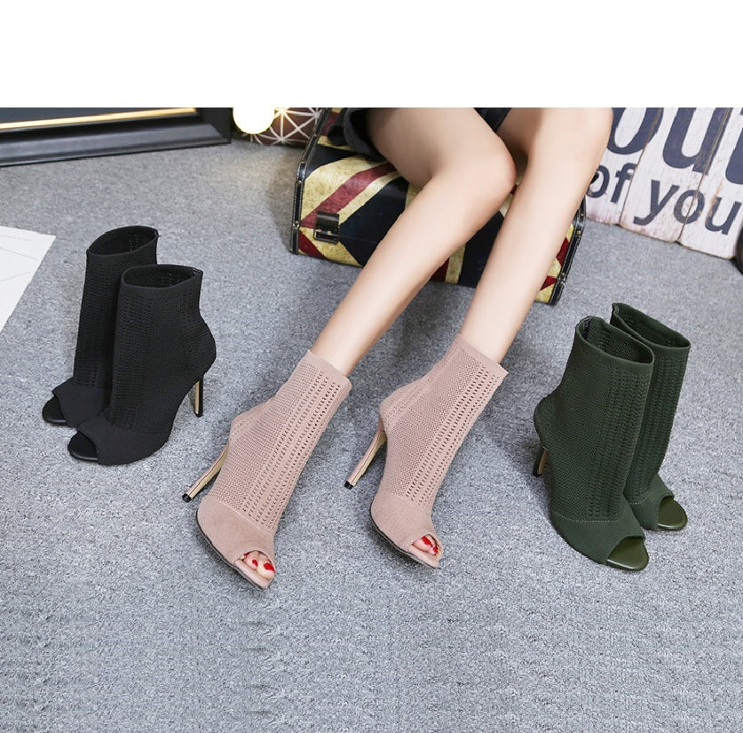 LatticeKnit PeekBoots