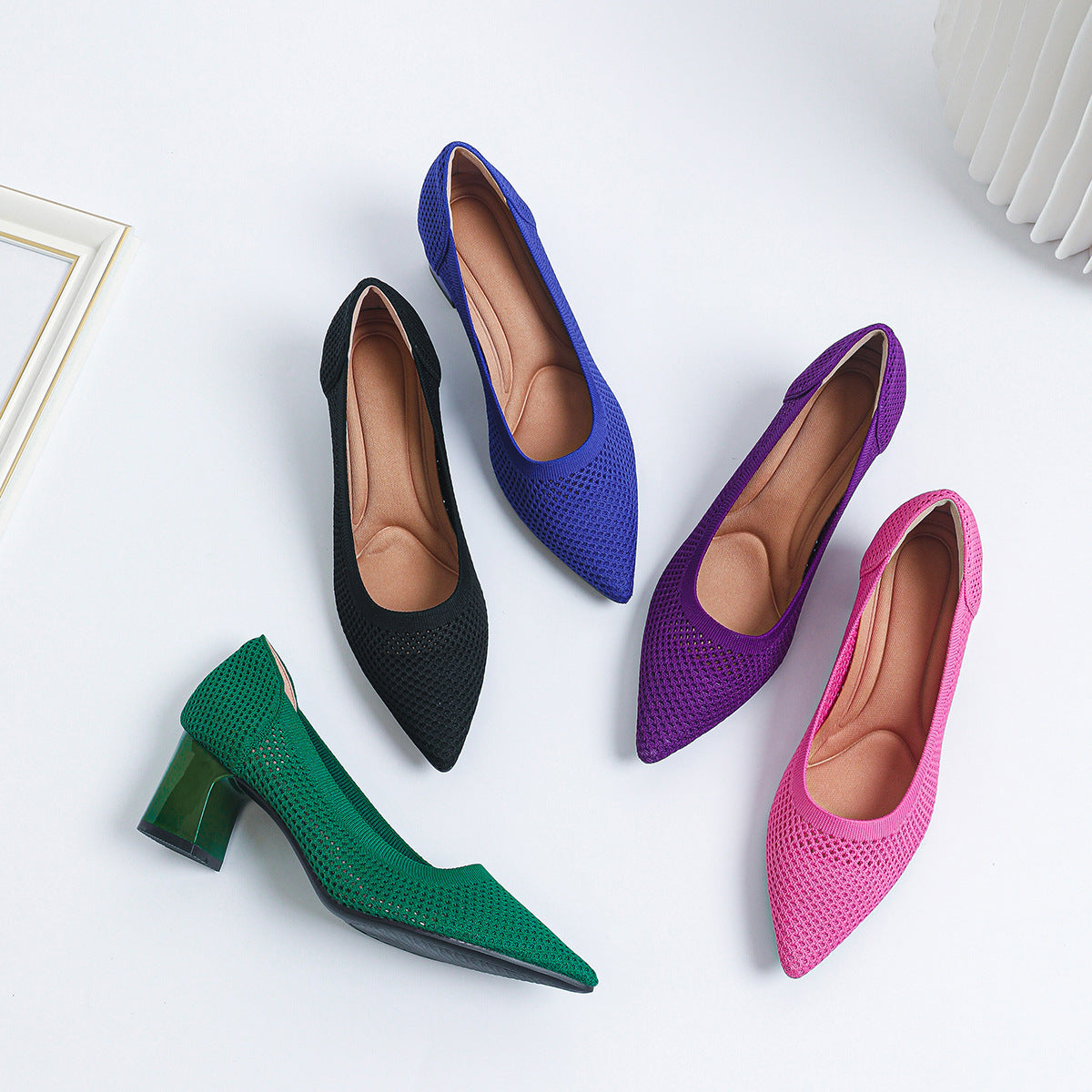 LatticeKnit ChunkStep Heels